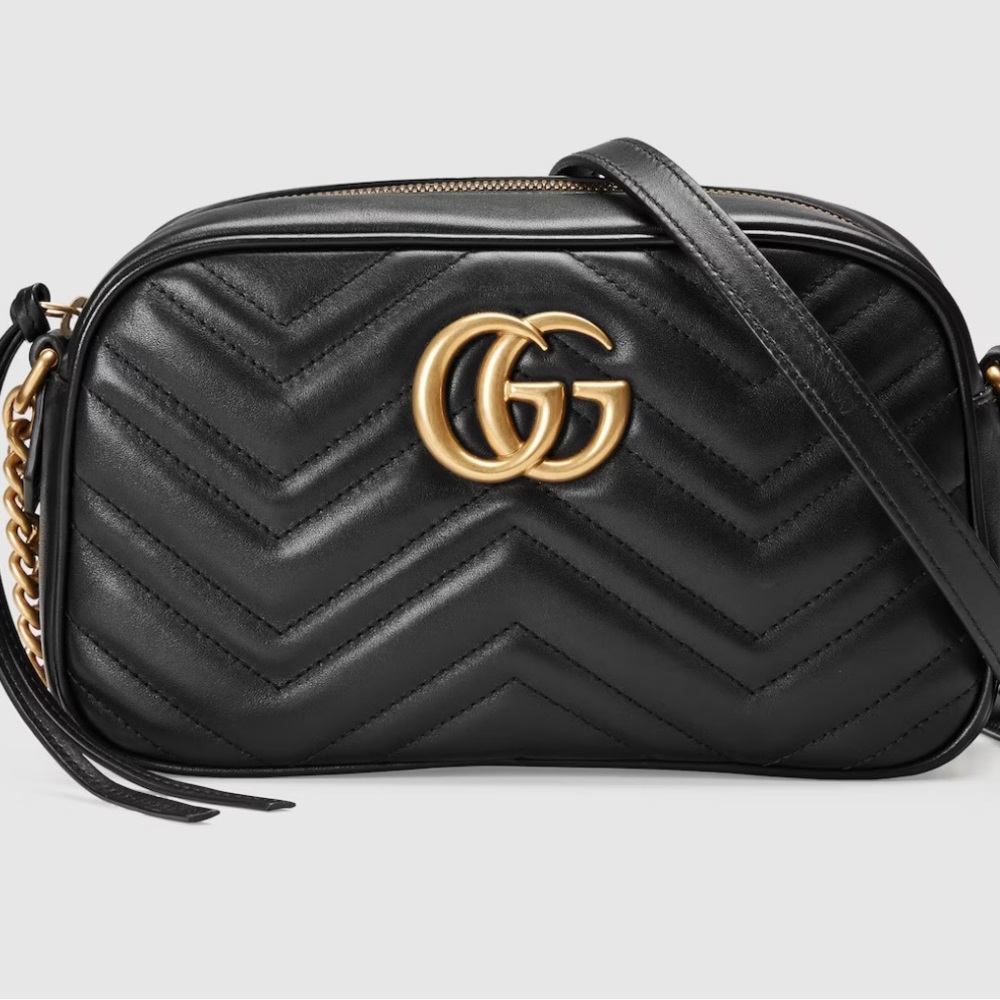 Gucci Black Mini Bag with Gold Logo
